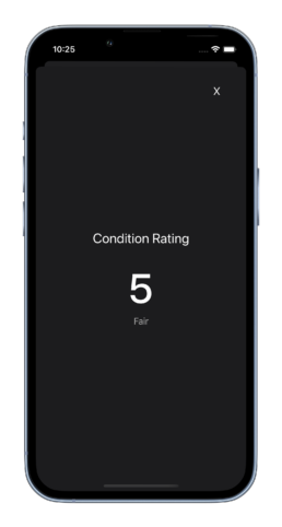 NBIS Ratings App - Cercle Designs - Rating Screen