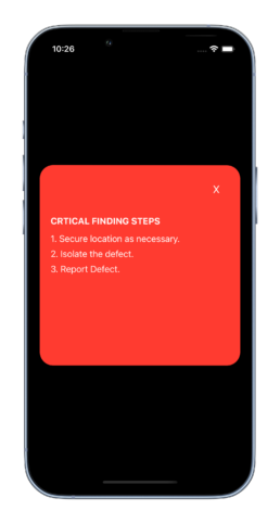 Critical Finding - Cercle Designs - NBIS Ratings App - Dark Version