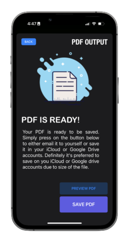 PPL: PDF Photo Log - PDF Ready Dark Mode